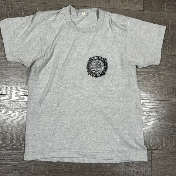Vintage Fire Dept T-Shirt Lot of 3 70s 80s Montgomery County Charlotte Mens L/XL - Picture 2 of 11
